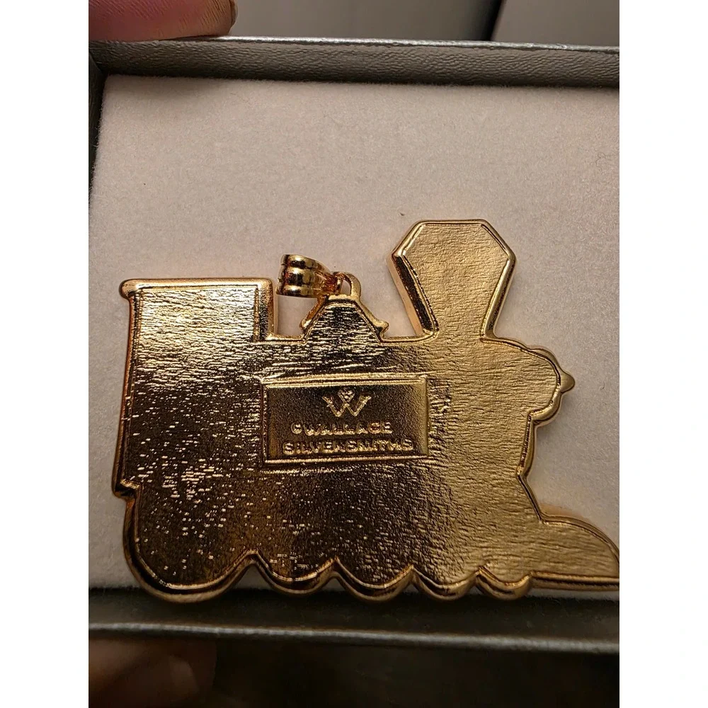 Wallace Silversmiths‎ Christmas Cookies Train Engine Solid Pewter Ornament